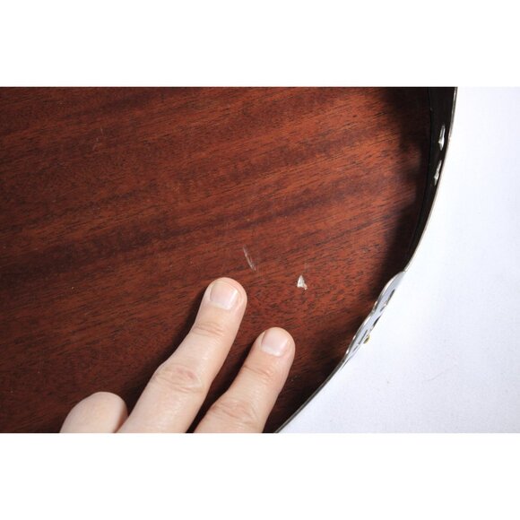 Vintage Industrial handcrafted serving tray, Edwardian style heart cut out metal - Picture 8 of 10